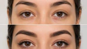 badem goz before after