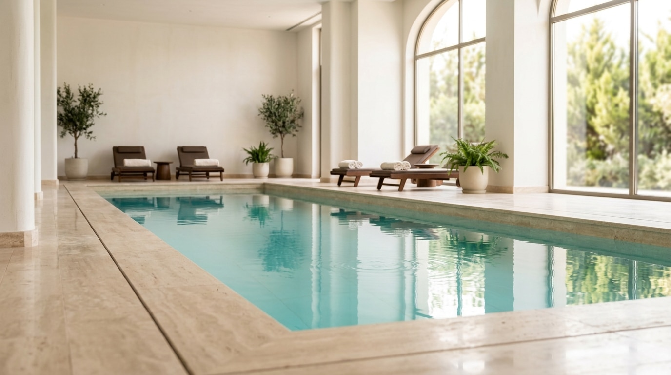 Sakin havuz ve wellness ortamı